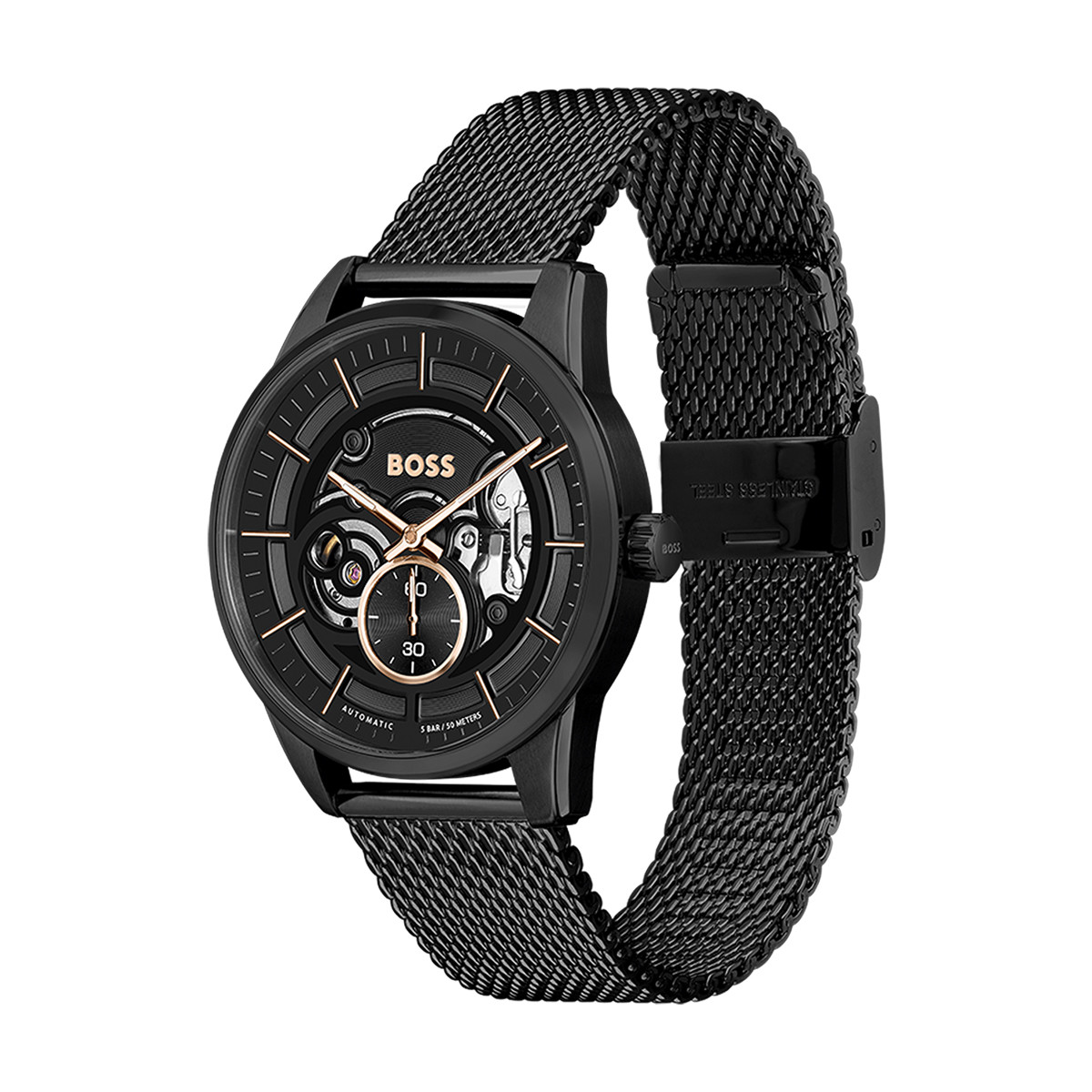 Montre BOSS Sport Lux homme bracelet acier noir