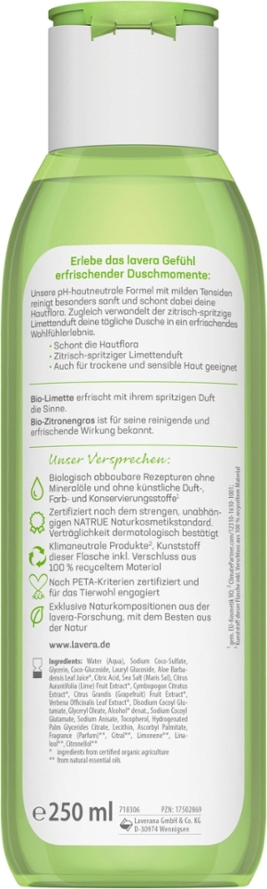 lavera  Pflegedusche Erfrischend, 250 ml