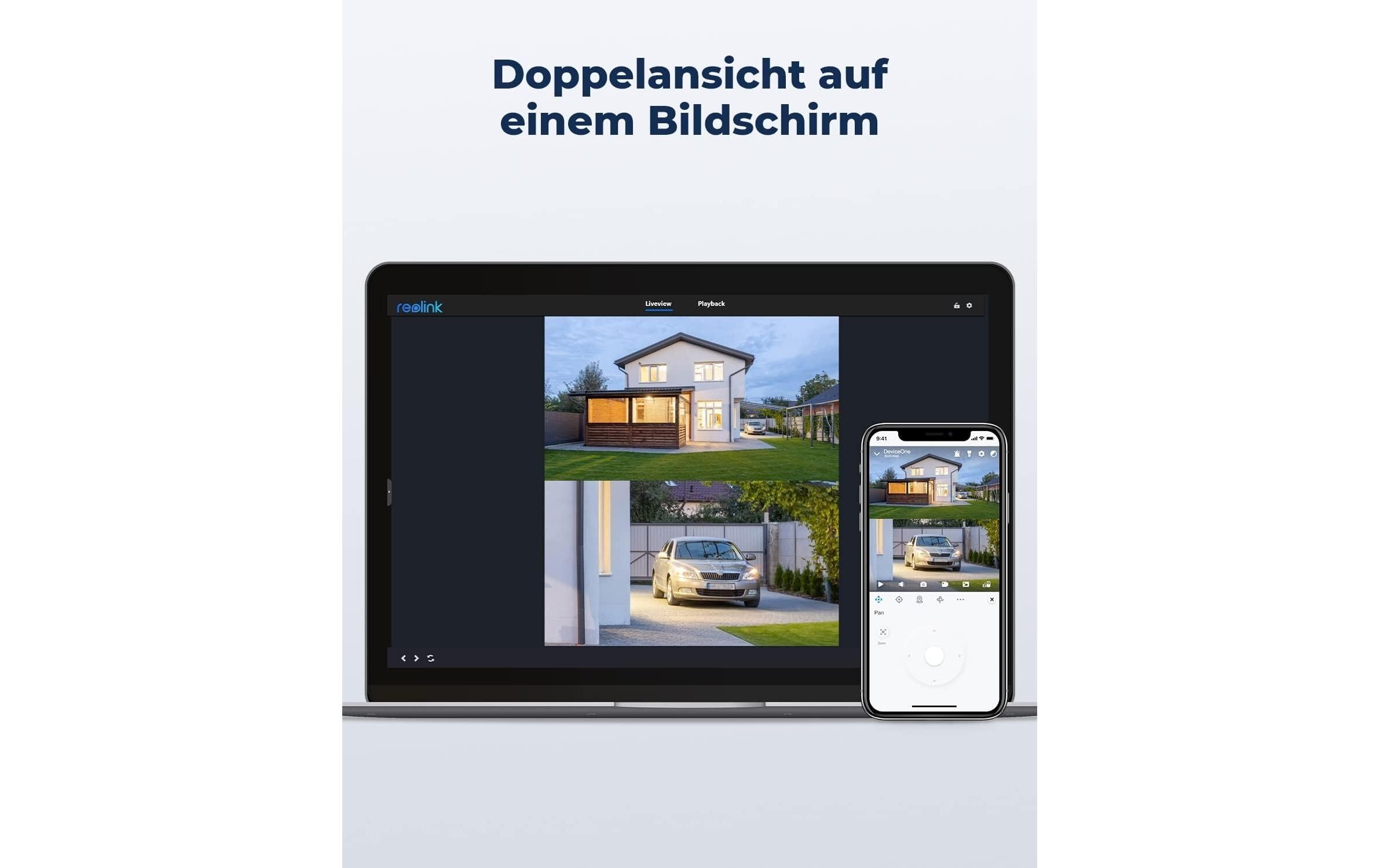 Netzwerkkamera Trackmix B770 2K<br>Intelligente WLAN-Batteriekamera mit Auto-Zoom und -Tracking