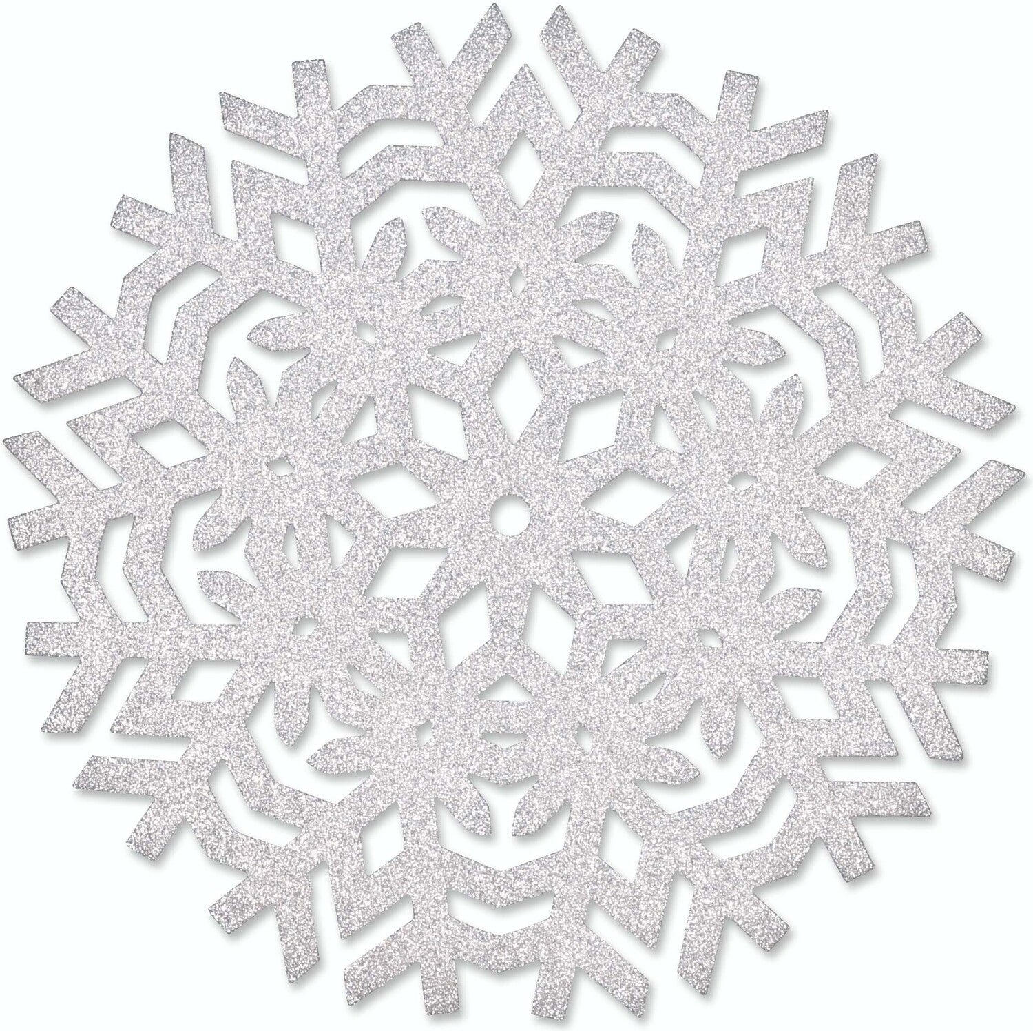 Unique living placemat Ice zilver D 38 H 38 cm