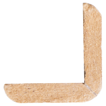 Hoeklat MDF 20x20 mm lengte 260 cm gegrond