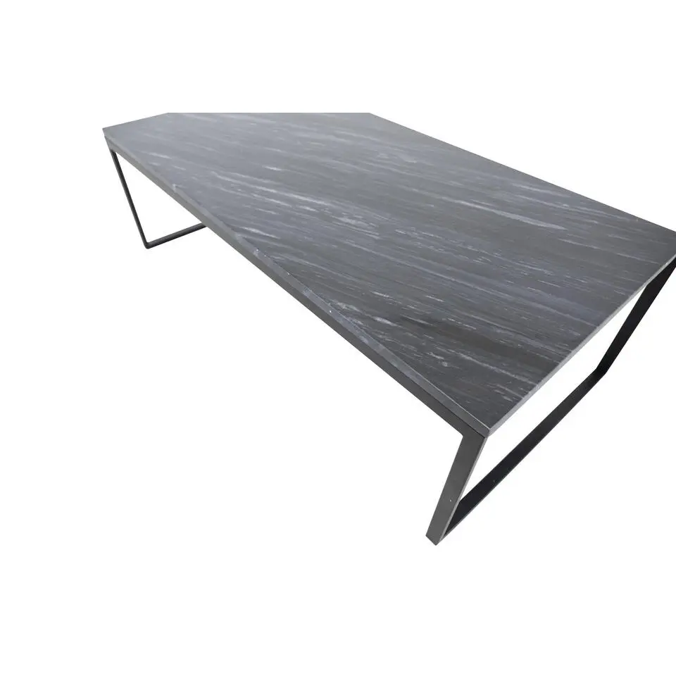 Salontafel Grijs Marmer Zwart - 120x60x36cm - Estelle