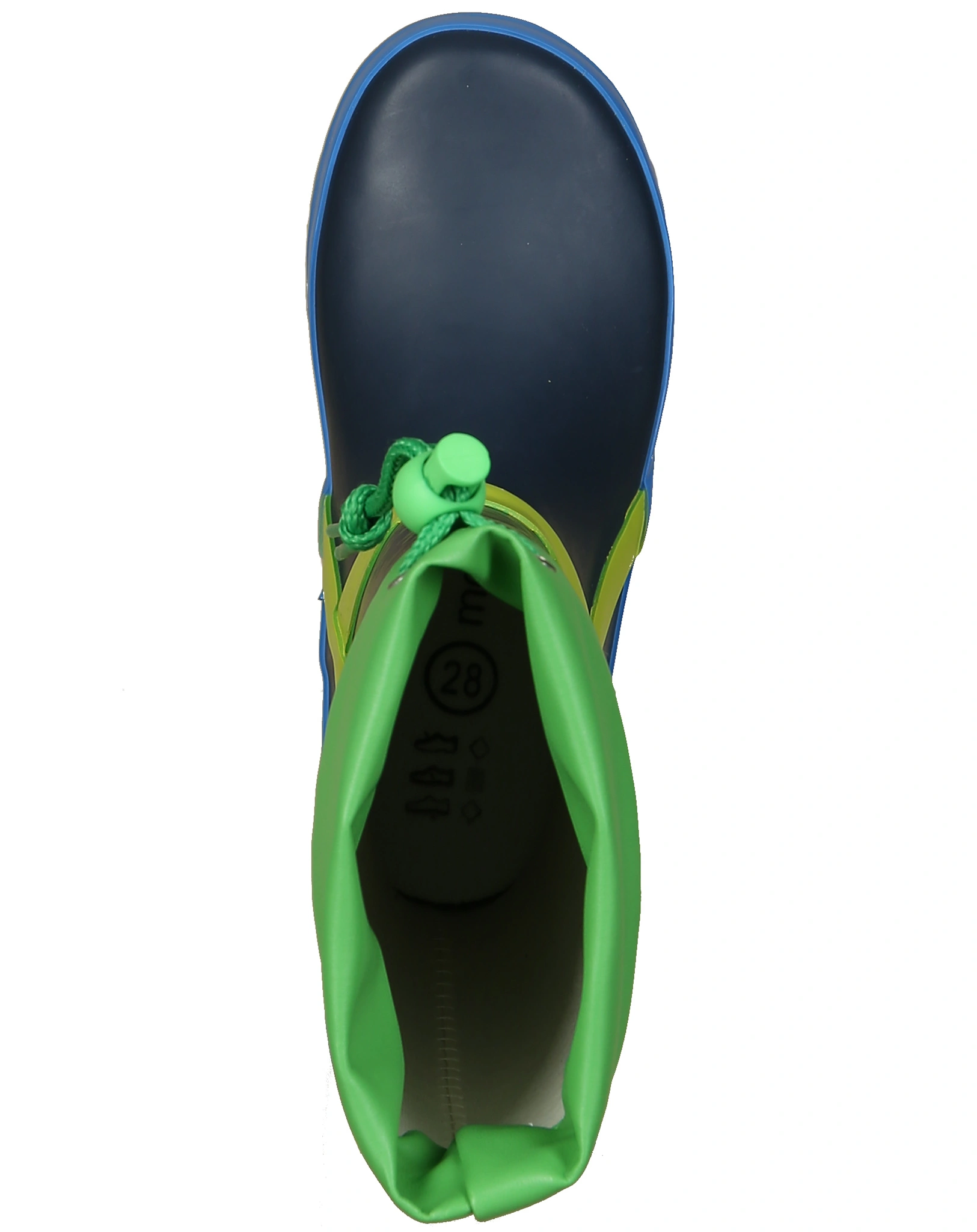 Gummistiefel PASPEL gefüttert in navy/leuchtgrün