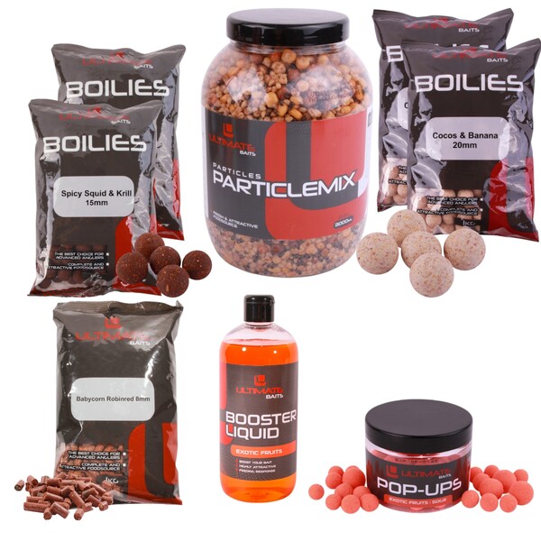 Ultimate Baits Carp Particules/Bouillettes Weekend Pack