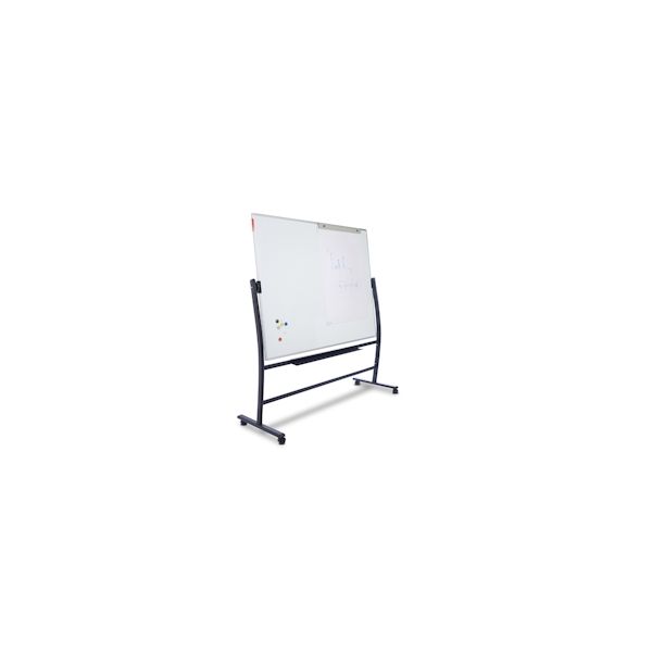 Rocada Quadro Branco Aço Lacado Magnético Moldura Alumínio Dupla Face Giratório Curve 120x200 cm