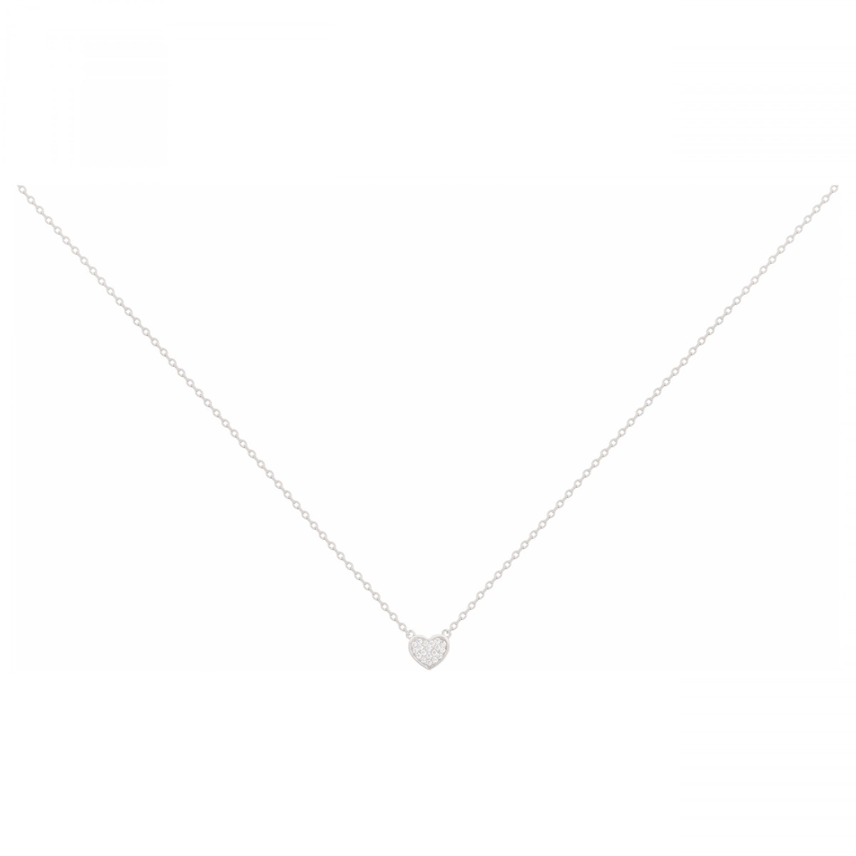 Collier en Argent avec oxyde de zirconium blanc
