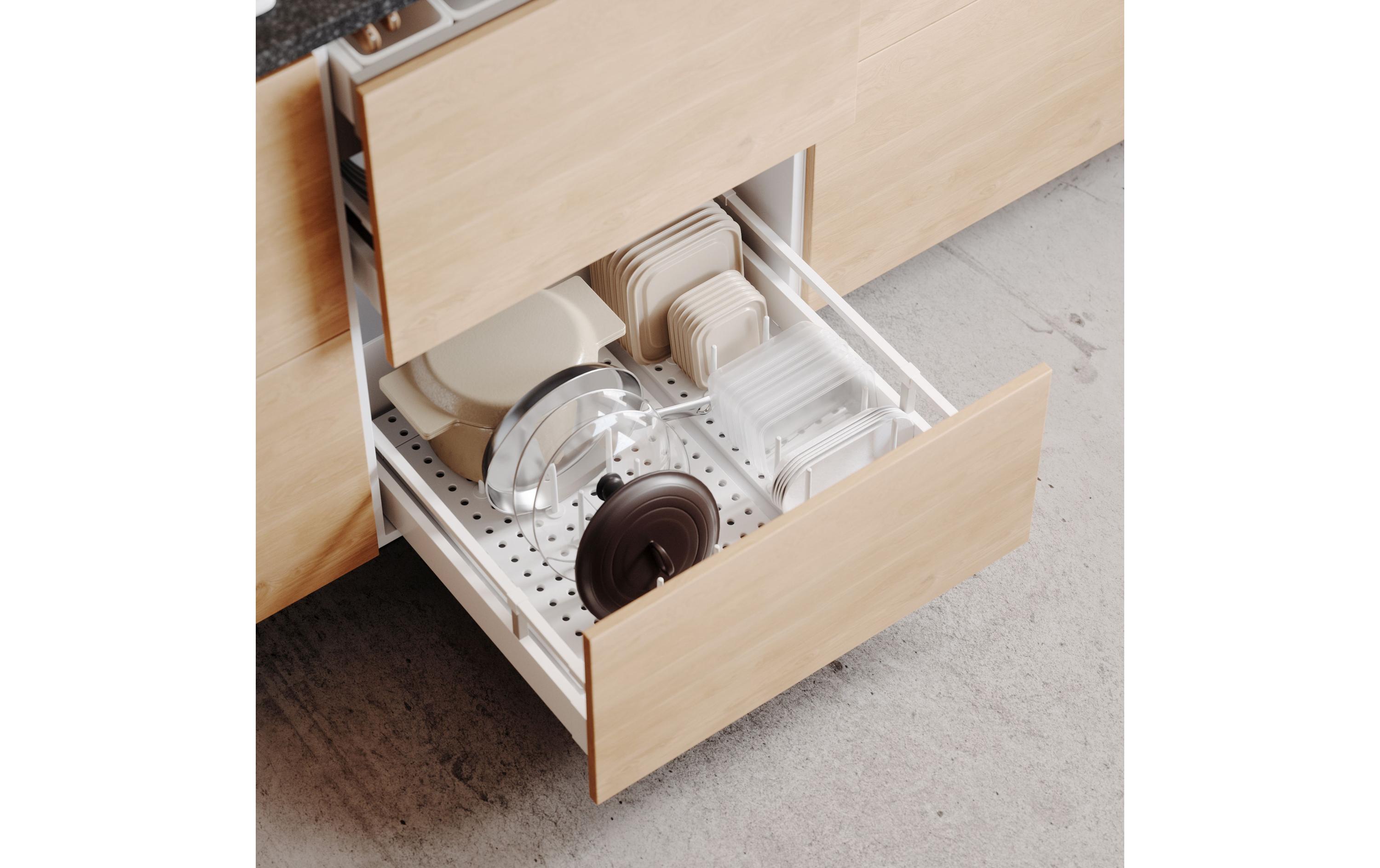 Abtropfgestell Peggy 2er Set, WeissSchubladenorganizer oder Abtropfgitter