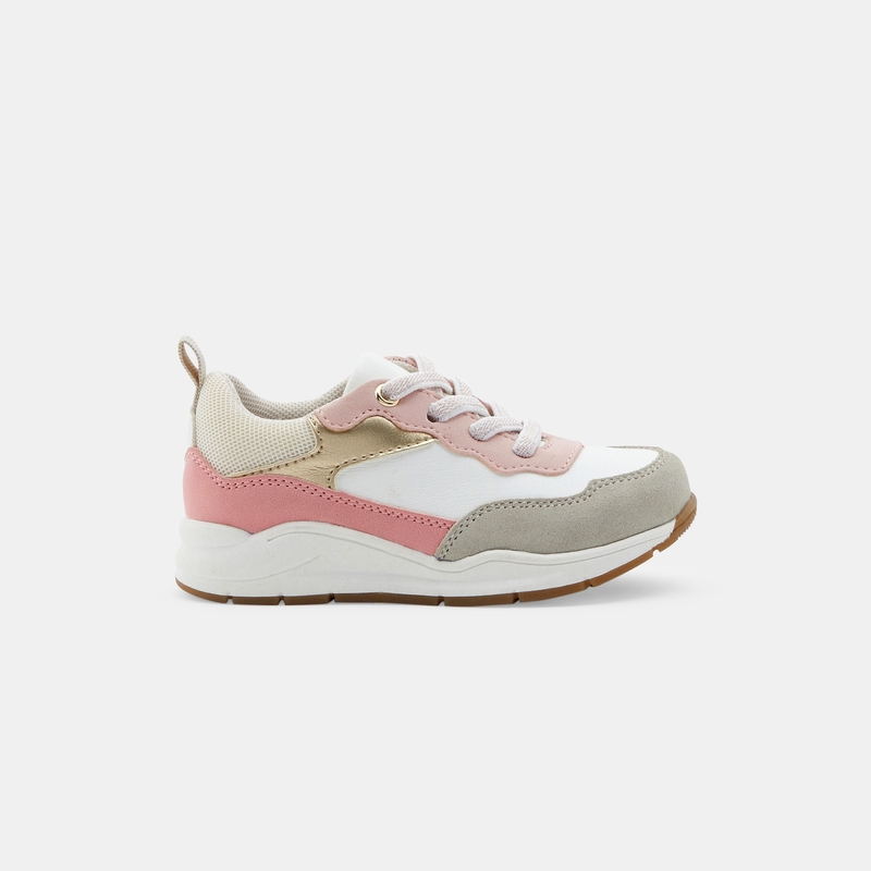 Baskets running beige bébé fille