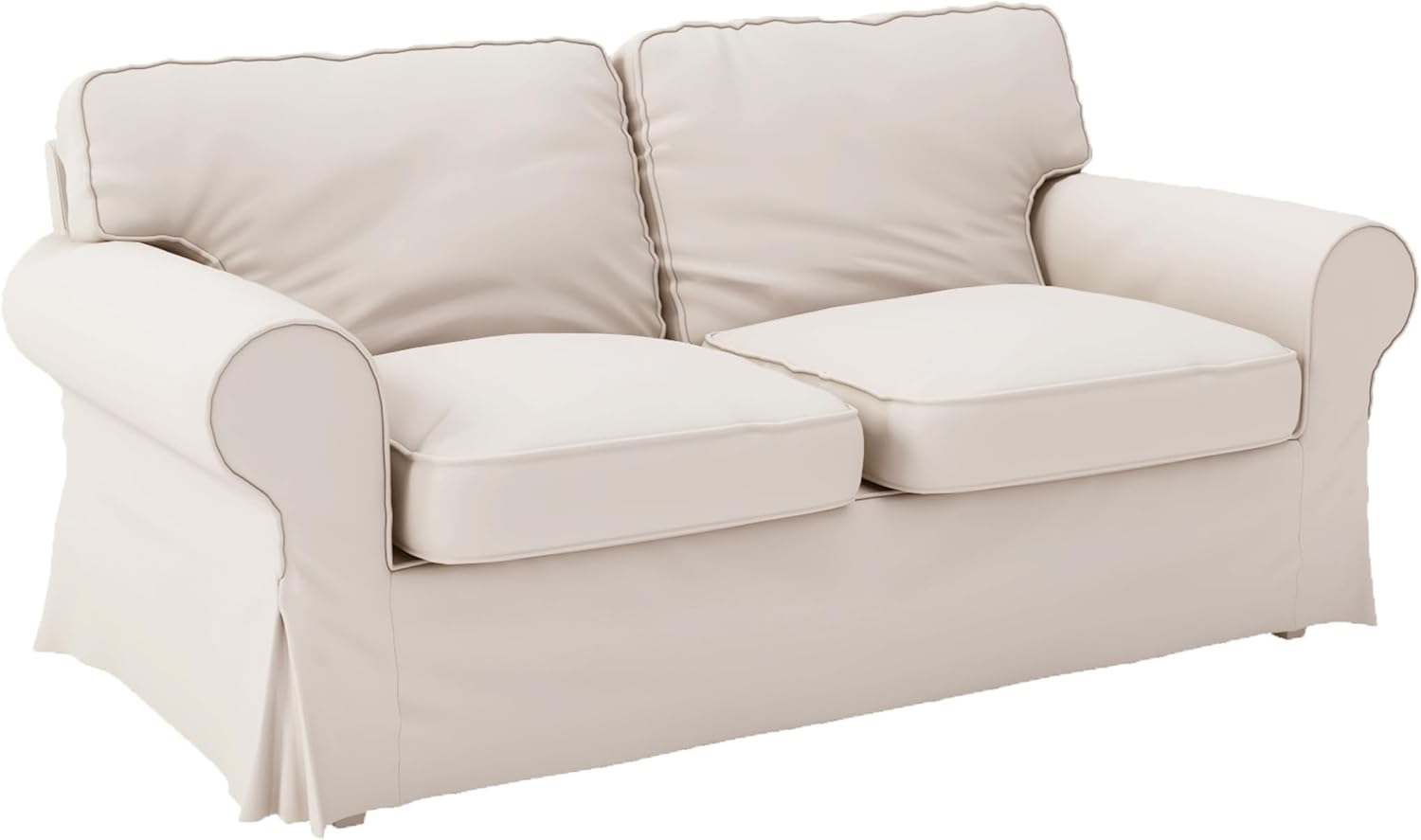 HomeTown Market Strapazierfähiger Sofabezug Ersatz kompatibel für IKEA Ektorp Sofa Cover. Slipcover nur. Sofa Nicht inbegriffen. (Polyester, Loveseat, Beige)