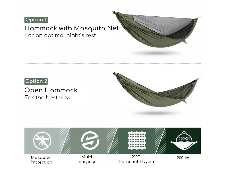 Hikr 2 persoons hangmat - Green