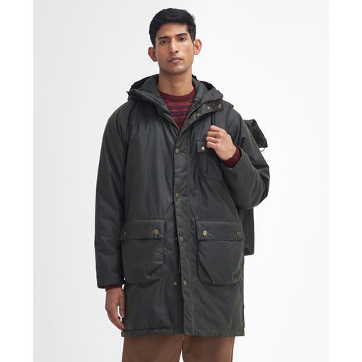 Barbour Winter Wax Parka Frakke, Fern, M