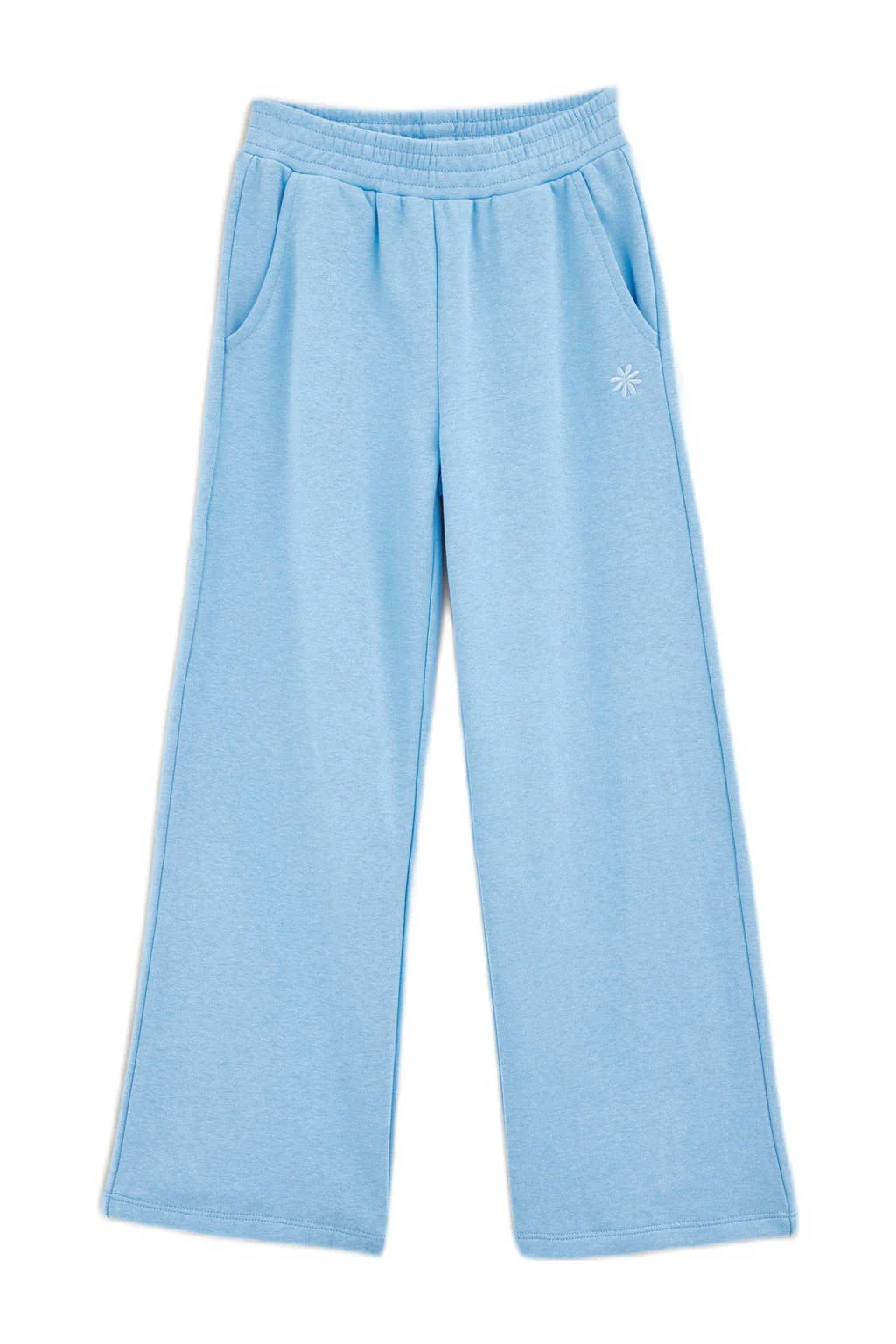 WE Fashion straight sweatpant lichtblauw