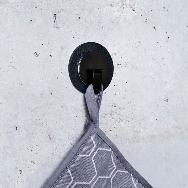 Crochet magnétique CLEVER 6,5 cm noir