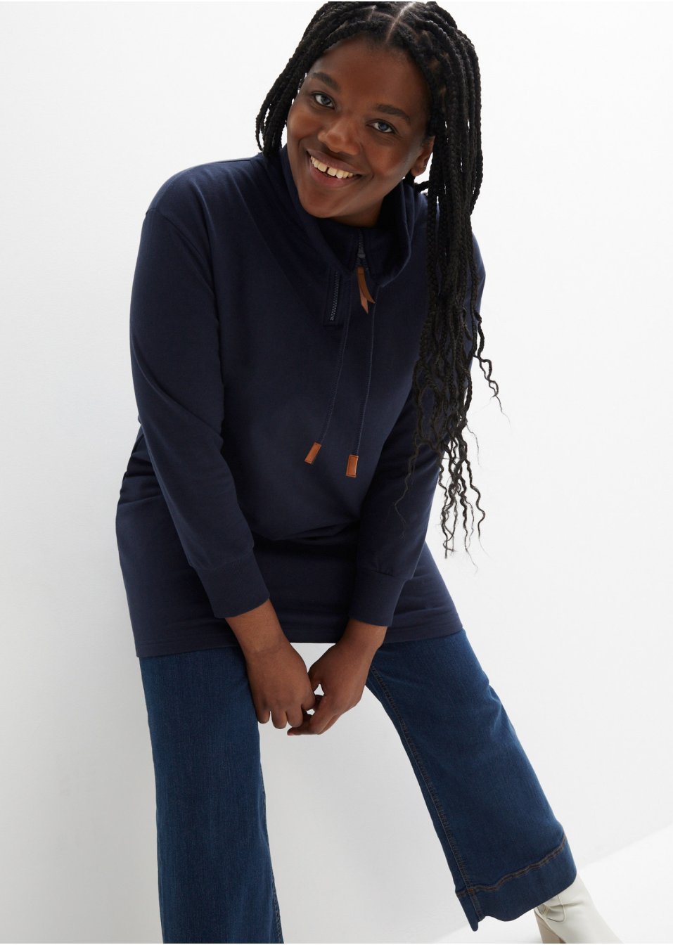 Robe sweat avec imprimé dos