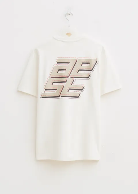 T-shirt met print delta bruin (TAU.L)
