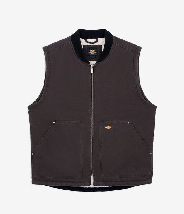 Dickies Duck Canvas Weste (dark brown) online kaufen | skatedeluxe