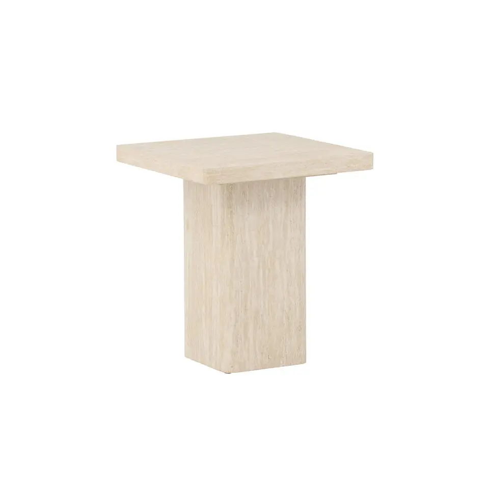 Salontafel Vierkant - Beige MDF - 50x50x56cm - Qvart