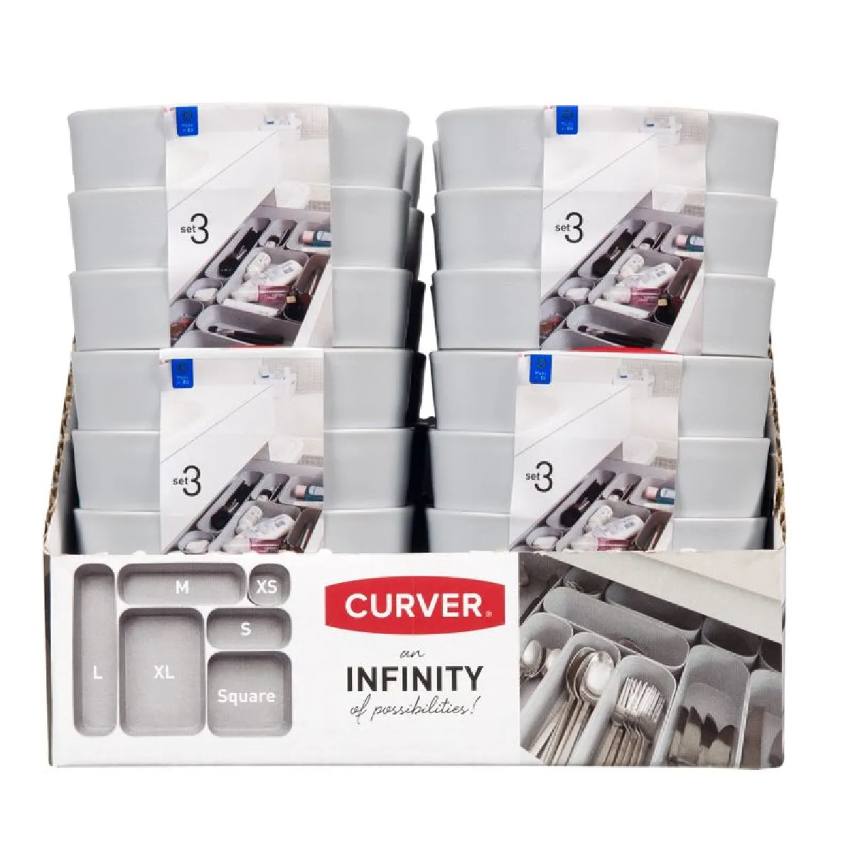 But Lot de casiers INFINITY - Gris clair