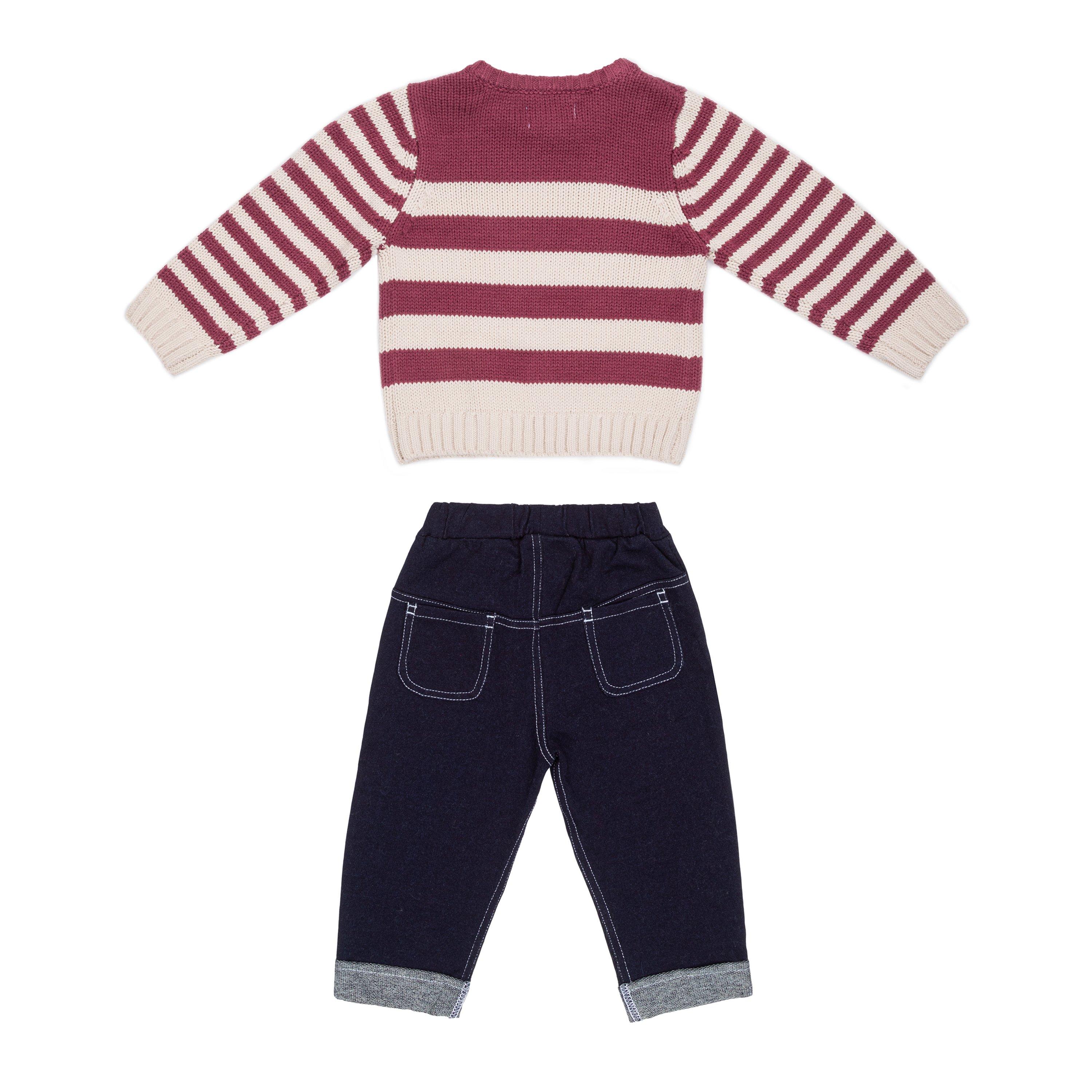 Hello World HelloW 3 Piece Knit Jumper Set Babies