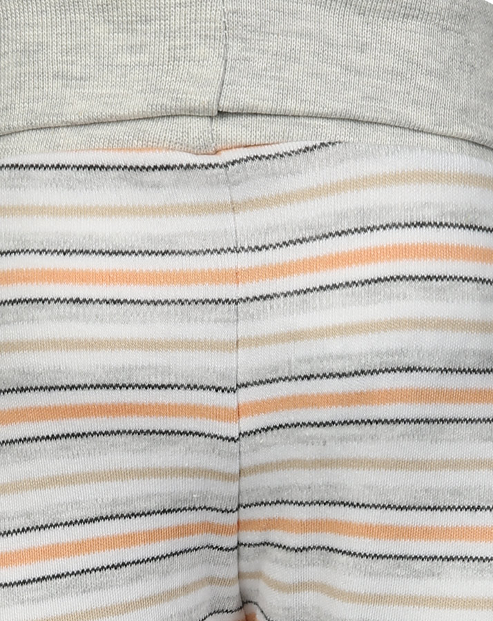 Jersey-Schlupfhose RINGEL DESIERTO gestreift in grau/orange