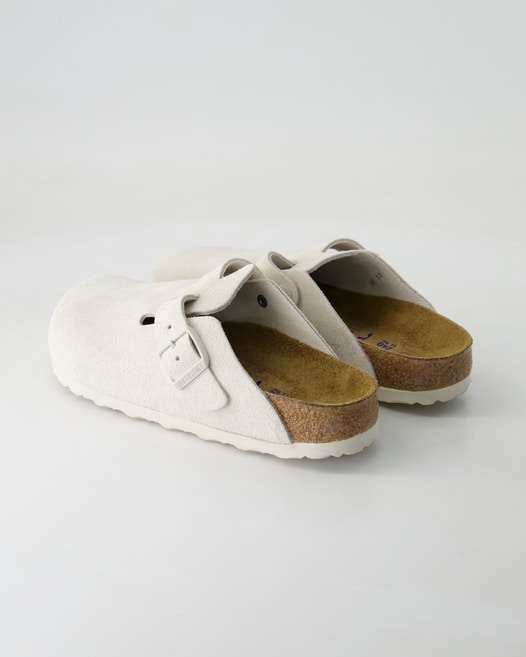 Birkenstock Boston Pantoletten in Weiß