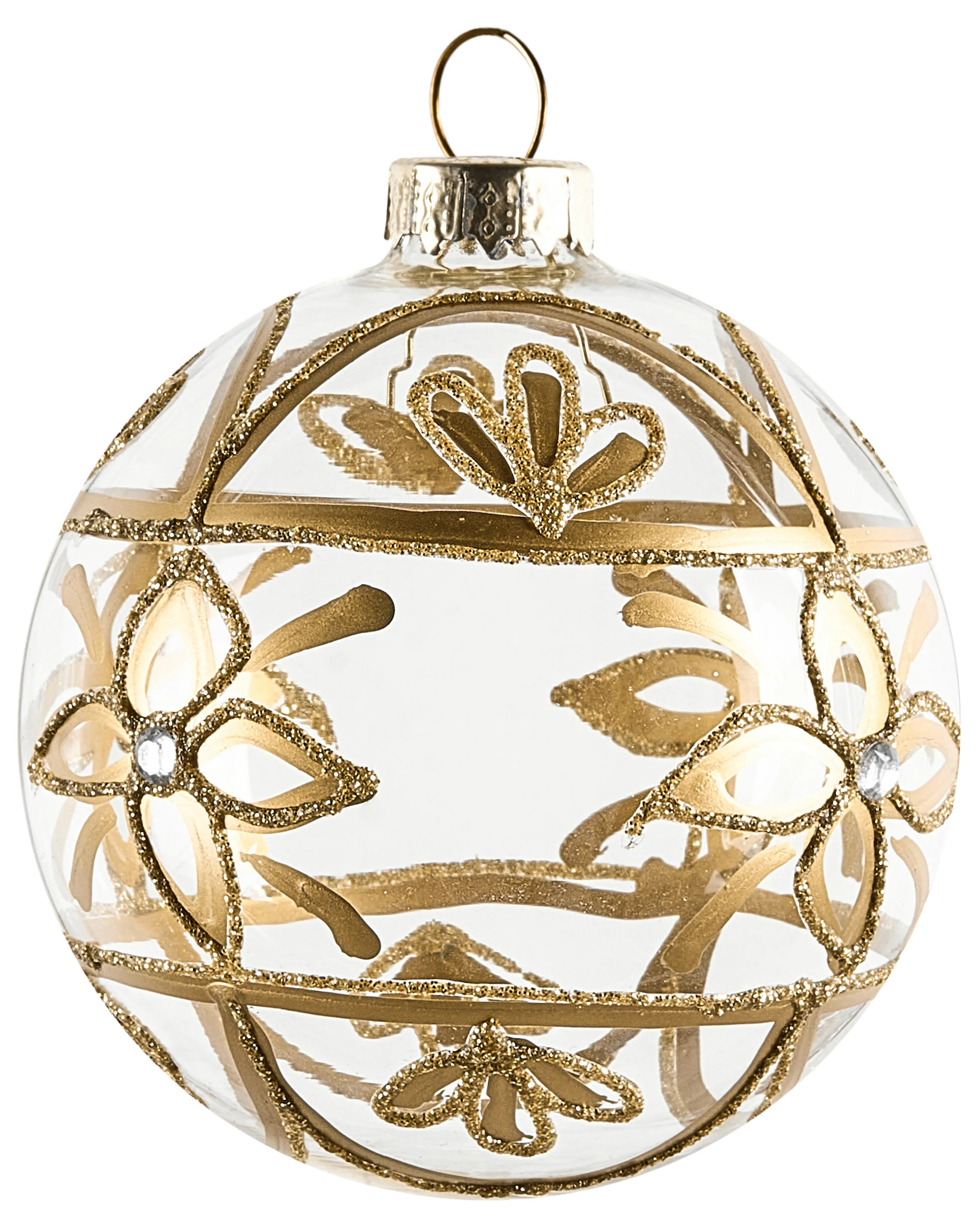 Set van 35 kerstballen ICEDROP Glas Blauw/goud