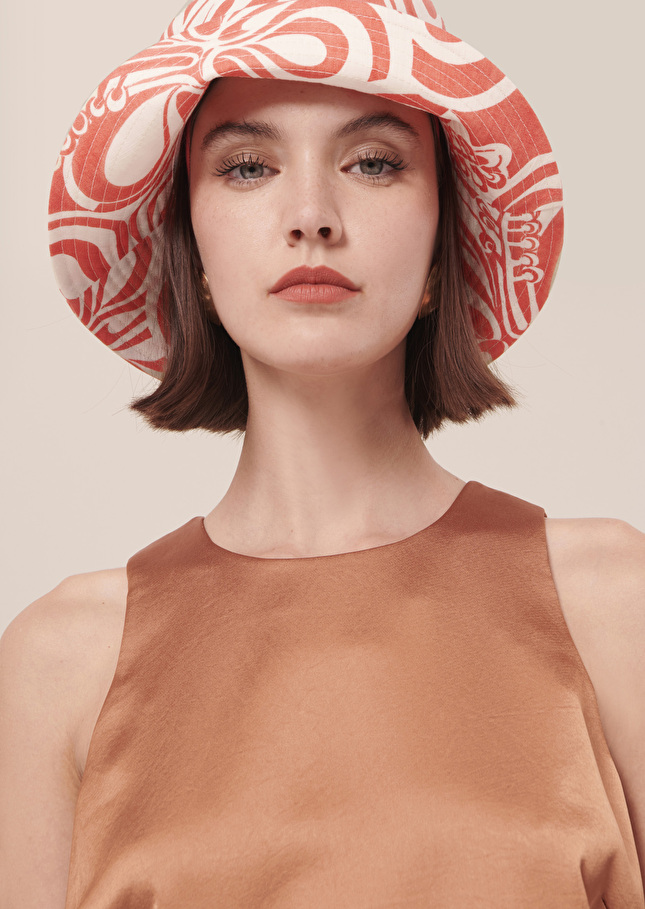 Top Telliamarron en satin fluide