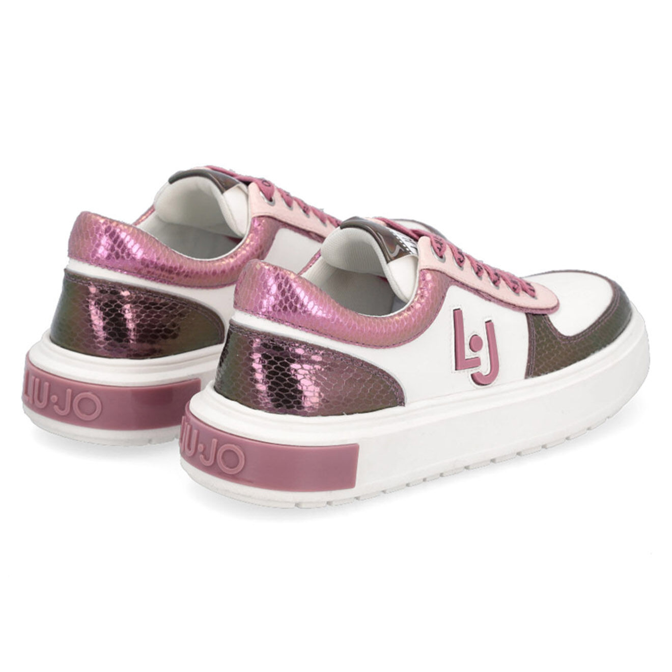 Liu-Jo Sneakers en Cuir Sona blanc/rose