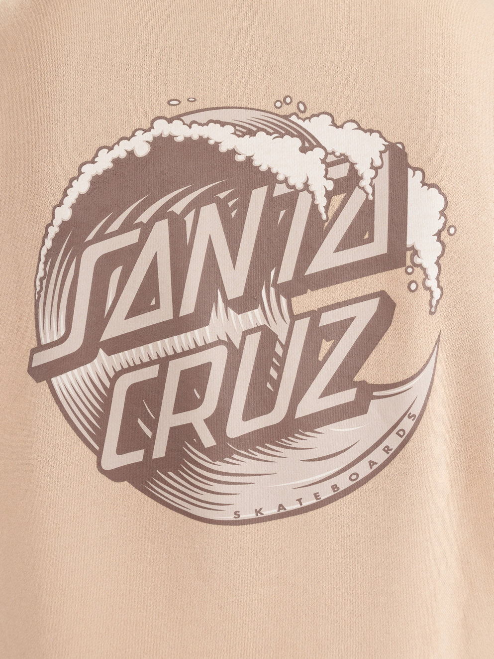 Santa Cruz BT Tonal Wave Dot Zip Hoodie taupe