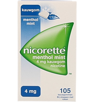 Nicorette Kauwgom 4mg menthol mint (105 stuks)