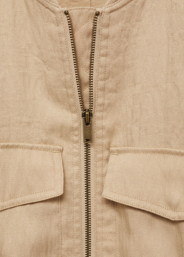 MANGO Bomber jacket Light beige