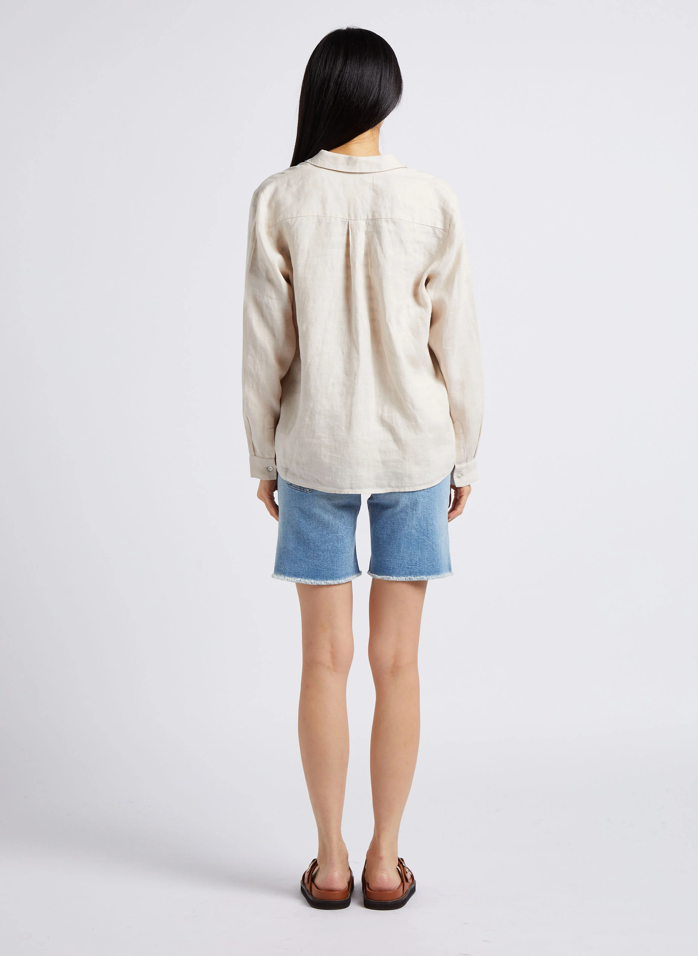 MAX - Short droit en coton | Bleu