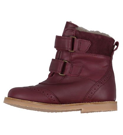 Pom Pom Winterstiefel - Tex - Dark Grape m. Lochmuster