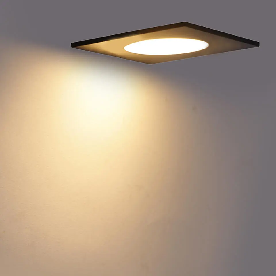 Qazqa tuinspots simply zwart geïntegreerde led
