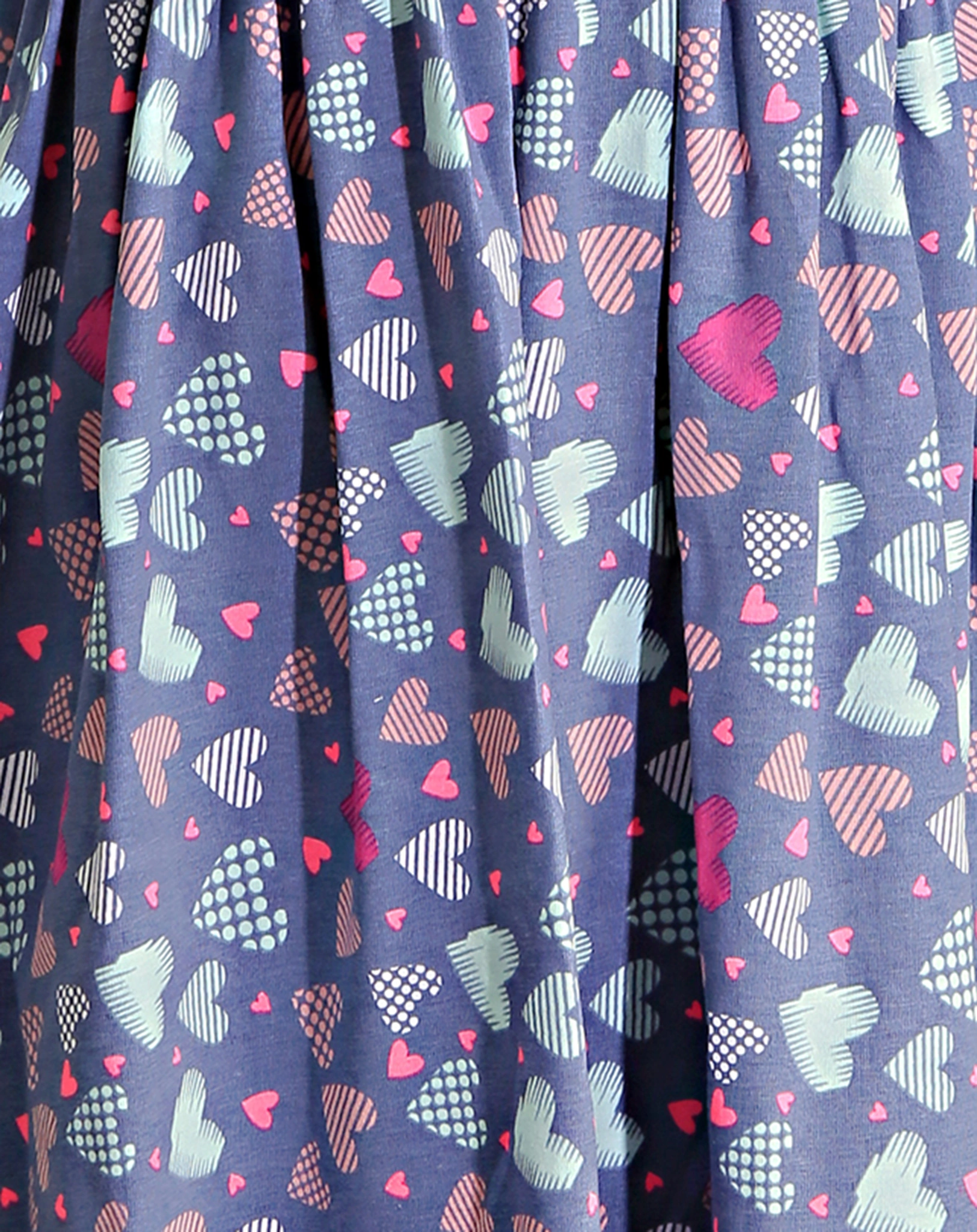 Kurzarm-Kleid HEARTS in jeans blue