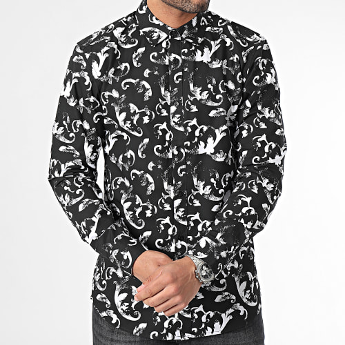 Chemise Manches Longues Don Life Noir Blanc