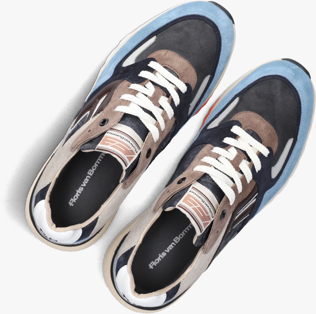 blauwe floris van bommel lage sneakers sfm-10154 de treener