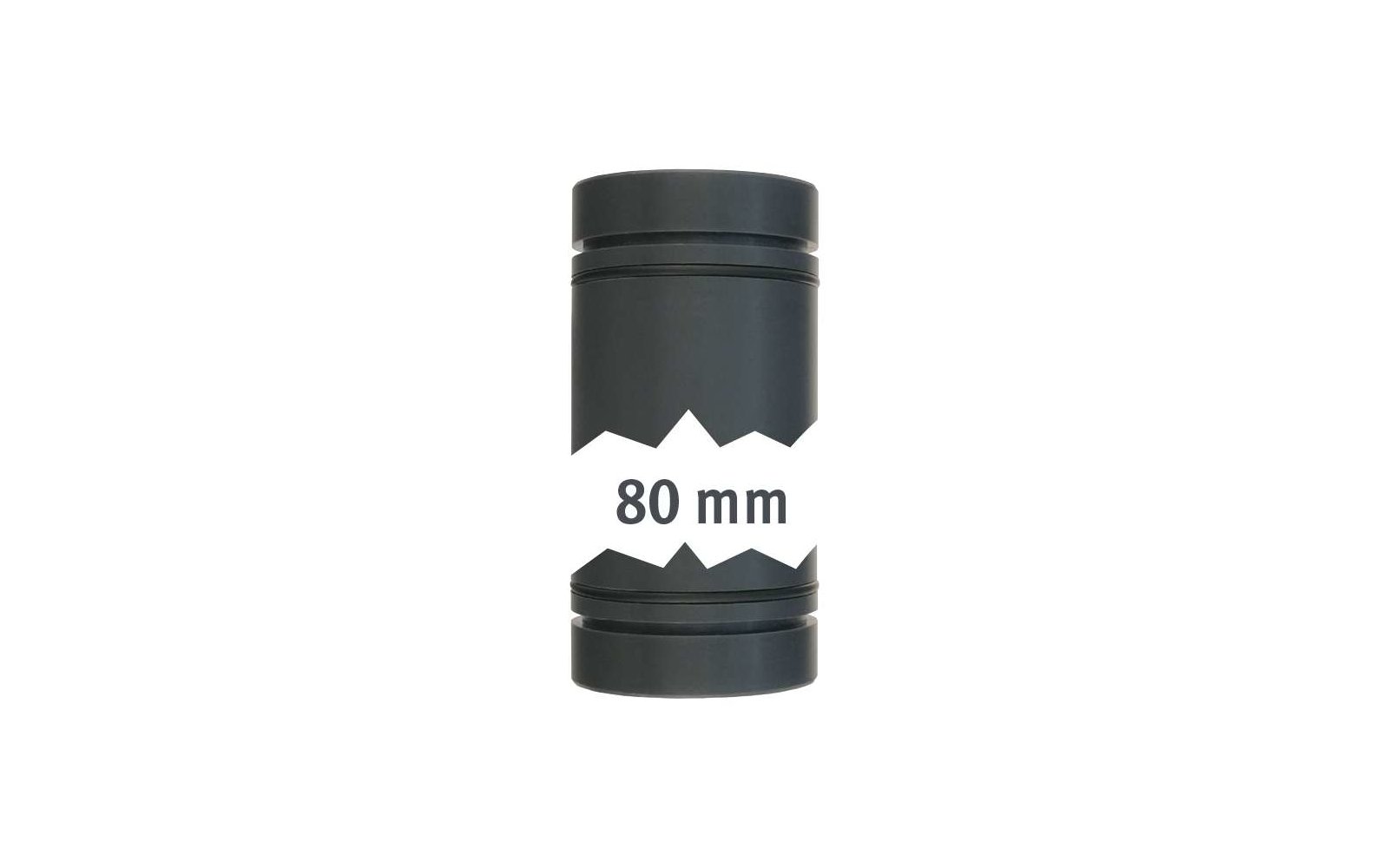 Lilie Rohr 40mm, beidseitig mit O-Ring, Länge: 80mm