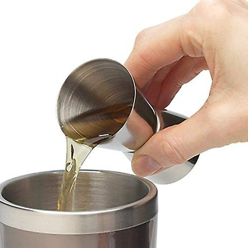 Edelstahl Messbecher Doppelseitiger Jigger Cocktail Barmass - Silber