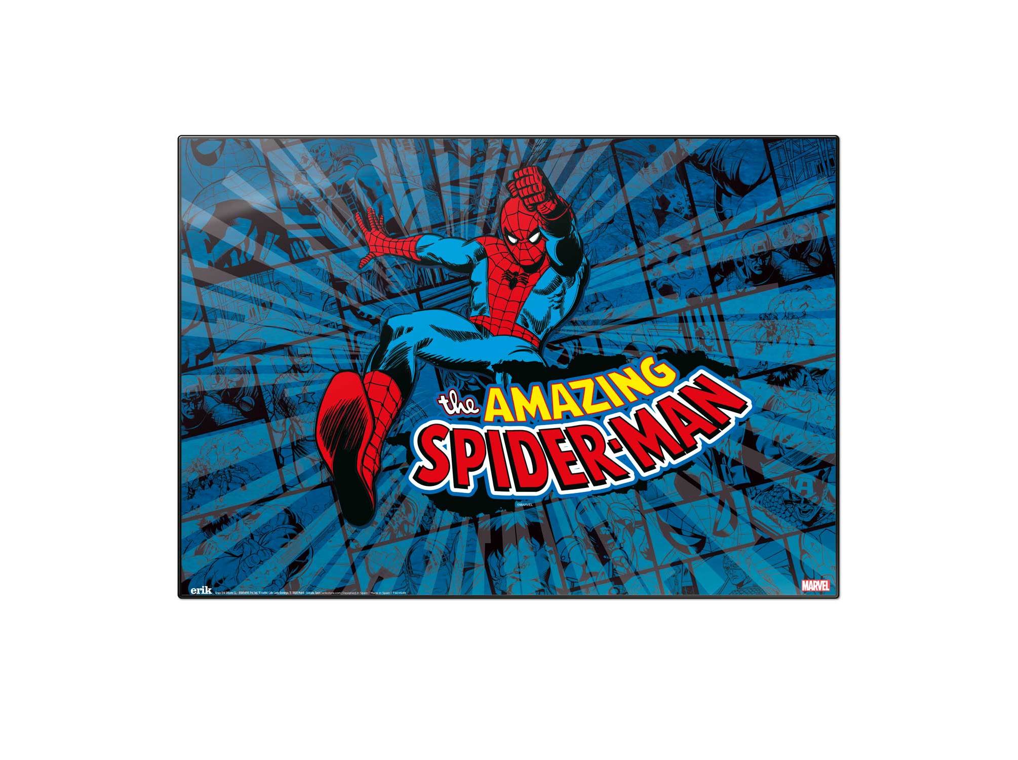BASE DE SECRETÁRIA SPIDERMAN PLASTIFICADA 35X50CM