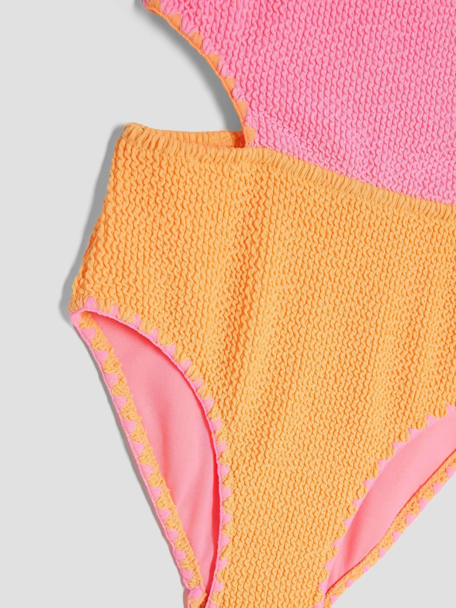 River Island Meisjesbadpak met bloktextuur
