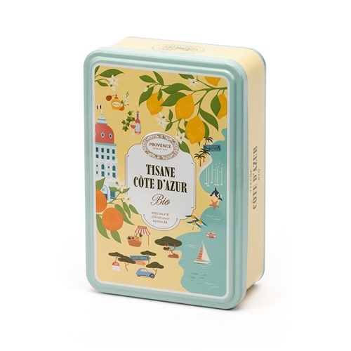 Boite metal tisane cote d azur bio