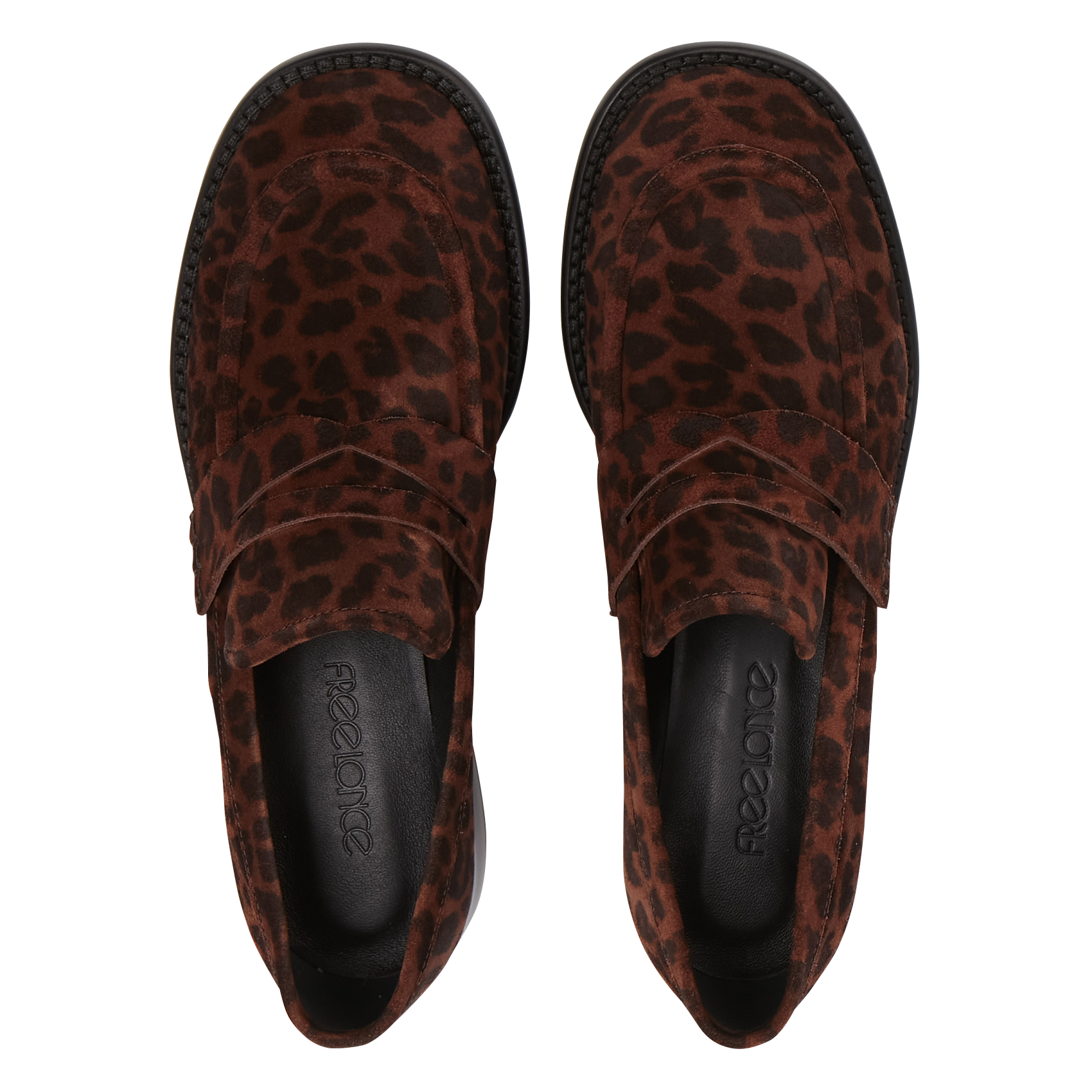 ANAIS 50 - Mocassins à talons en cuir velours| Marron