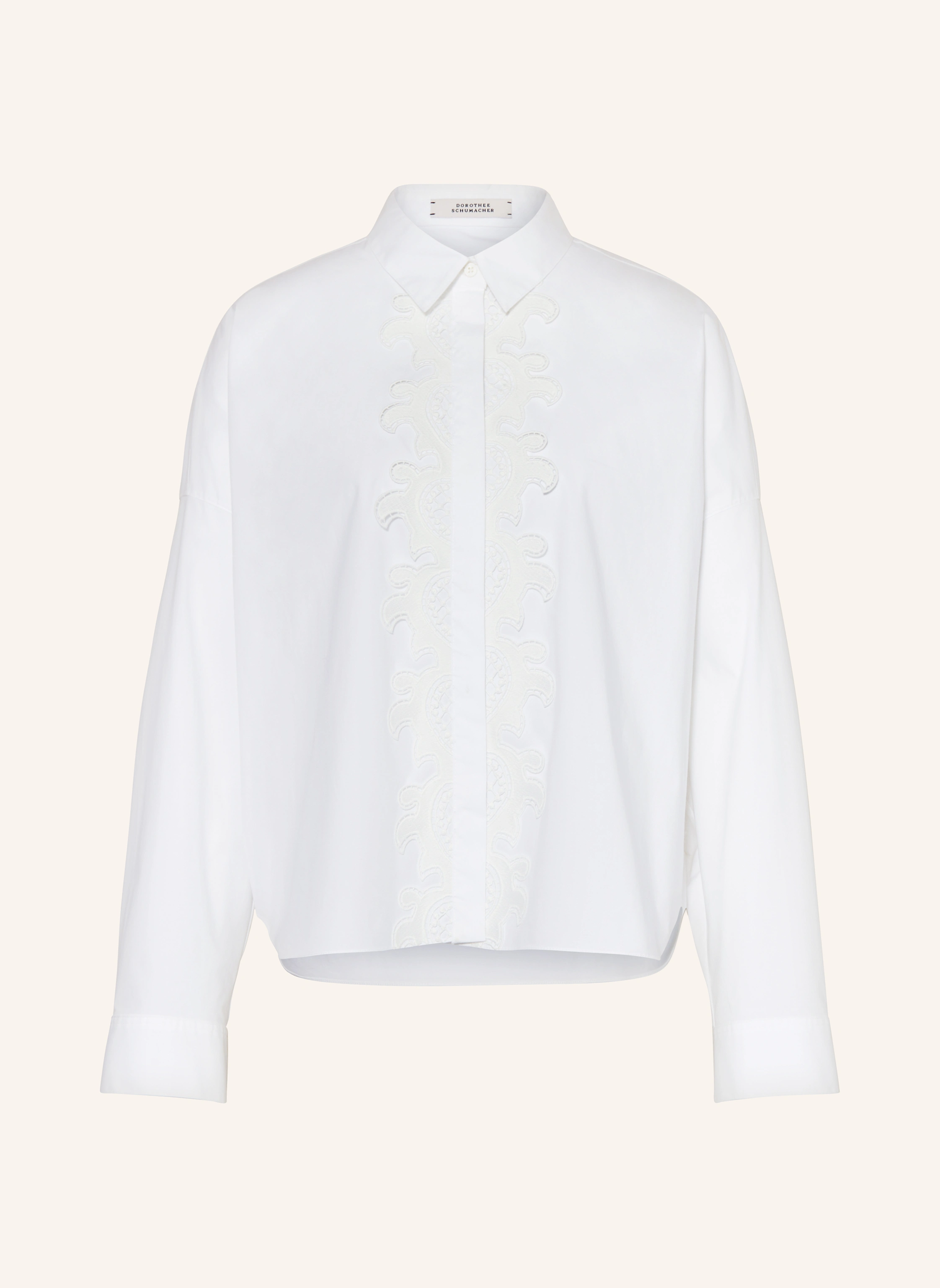 DOROTHEE SCHUMACHER Hemdbluse POPLIN POWER mit Lochspitze