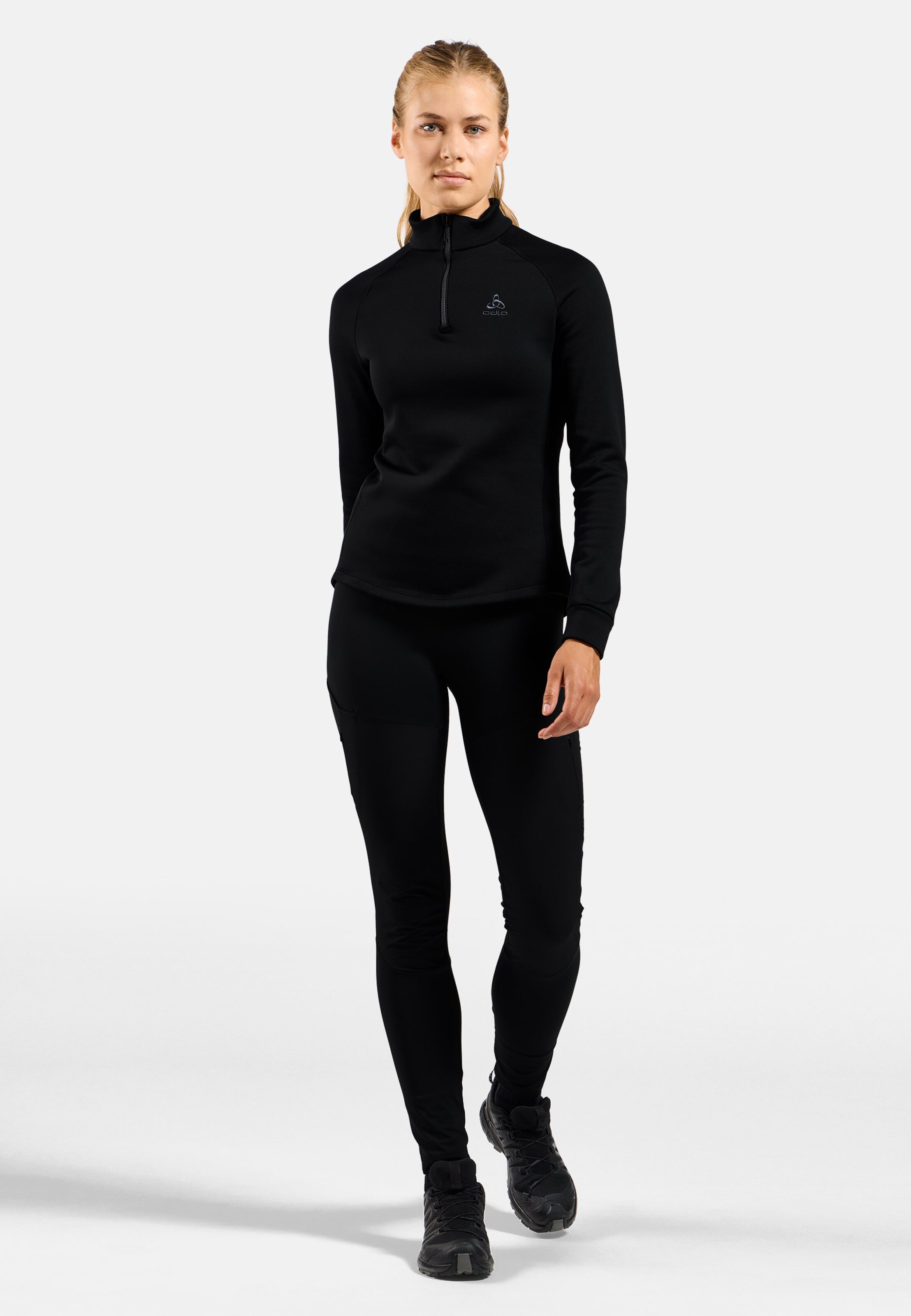 Berra Mid Layer mit Halbreissverschluss in black
