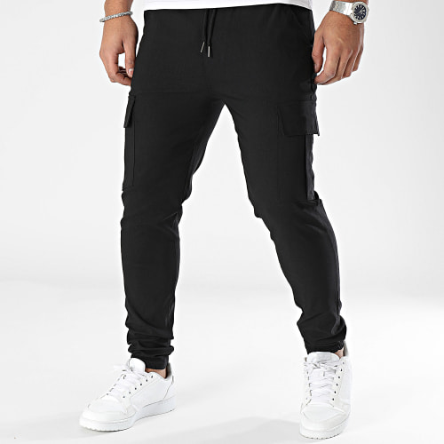 Lot De 2 Pantalons Cargo Noir Bleu Marine