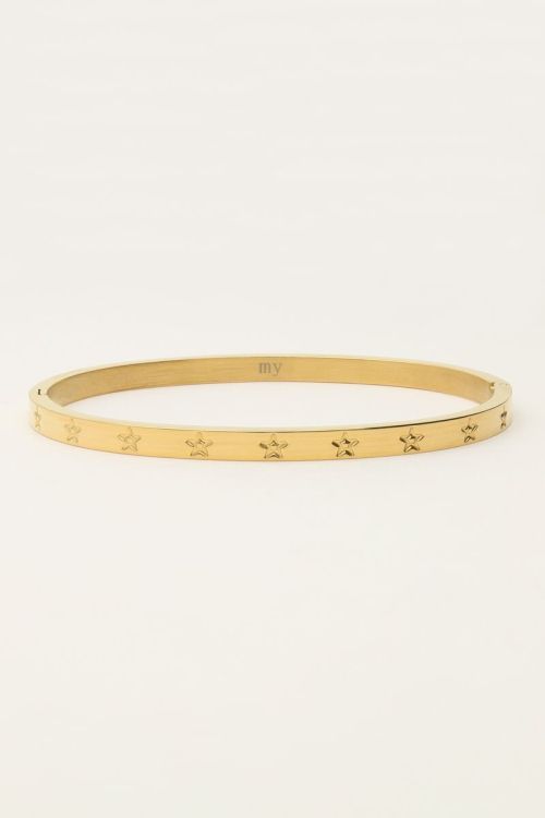 Bangle met gegraveerde sterretjes