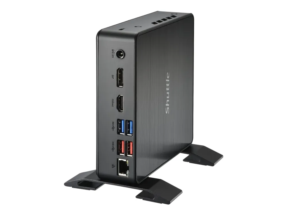 Shuttle XPC nano NC40U5 - Barebone - mini PC 1 x Core i5 1235U / op til 4.4 GHz - RAM 0 GB - UHD Graphics 620 - Gigabit Ethernet - sort