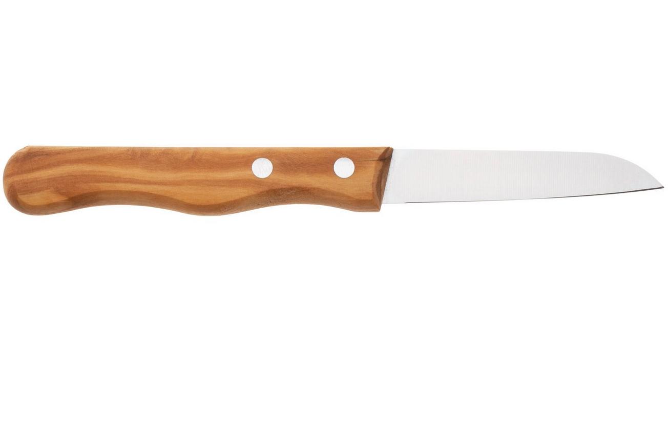 Knivesandtools Traditional Paring Knife, roestvast staal, olijfhout, schilmes
