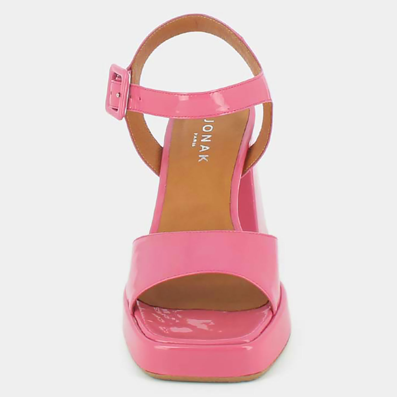Jonak Sandales en Cuir verni Divina rose - Talon 9 cm